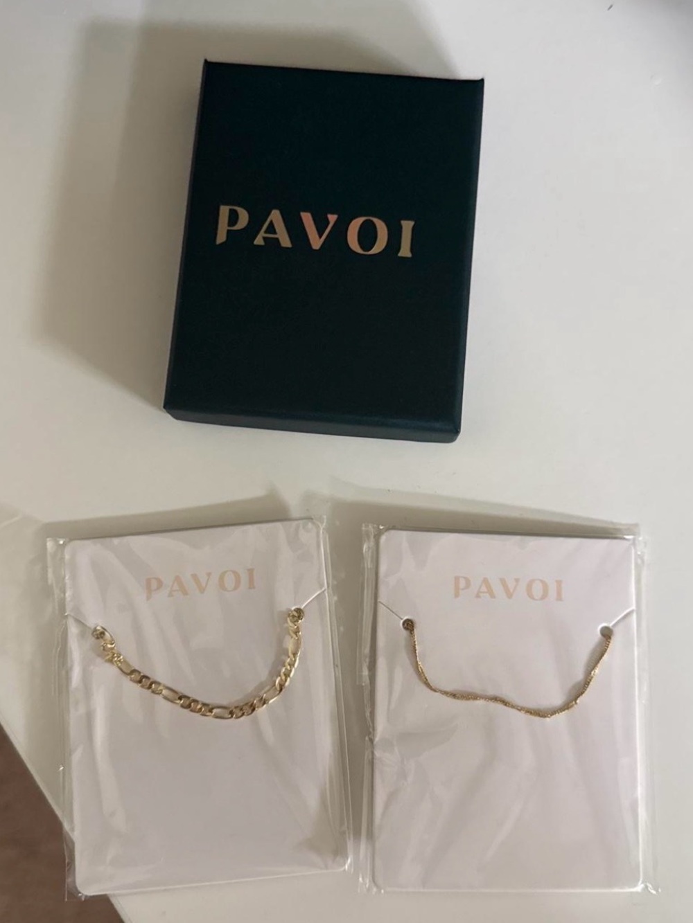 PAVOI Gold Chain Bundel Duo – Elegant Layered Set in Gold